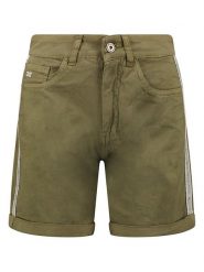 Geographical Norway Szorty "Perlate" w kolorze khaki rozmiar: 36. Brązowe szorty damskie Geographical Norway, z aplikacjami, ze skóry, z podwyższonym stanem. Za 52.79 zł.