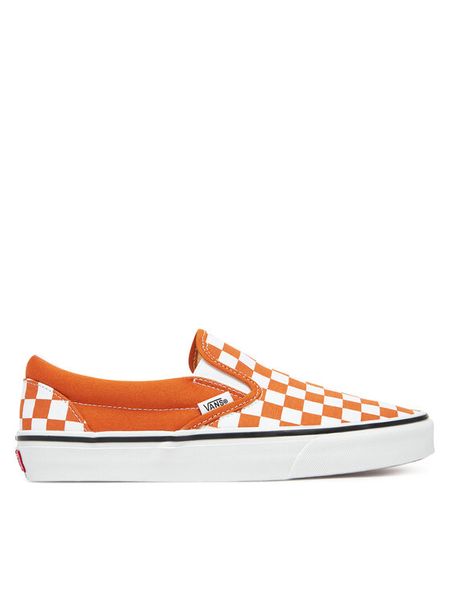Vans Tenisówki Classic Slip-On VN000D6Y52K1 Pomarańczowy. Brązowe obuwie sportowe damskie Vans, bez wzorów, z materiału, bez zapięcia. Za 199.99 zł.