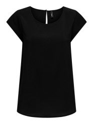 ONLY Bluzka "Nova"w kolorze czarno-białym rozmiar: 42. Białe bluzki damskie Only, bez wzorów, z wiskozy, bez kołnierzyka, bez ramiączek. Za 52.17 zł.