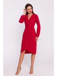 Stylove Sukienka w kolorze czerwonym rozmiar: XXL. Czerwone sukienki damskie Stylove, bez wzorów, bez ramiączek. Za 210.81 zł.