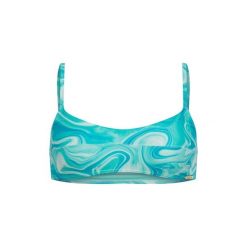 Damski biustonosz z nadrukiem Superdry. Niebieskie biustonosze sportowe damskie Superdry, bez wzorów. Za 190.00 zł.