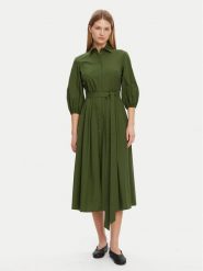 Weekend Max Mara Sukienka koszulowa Kenita 2515221202 Zielony Regular Fit. Zielone sukienki damskie Weekend Max Mara, bez wzorów, z bawełny, bez ramiączek. Za 1,539.00 zł.