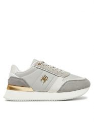 Tommy Hilfiger Sneakersy Th Fashion Runner FW0FW08475 Szary. Szare obuwie sportowe damskie Tommy Hilfiger, ze skóry, bez zapięcia. Za 329.99 zł.