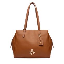 Torebka Beverly Hills Polo Club. Brązowe shopper bag Beverly Hills Polo Club, bez wzorów, bez dodatków. Za 229.99 zł.