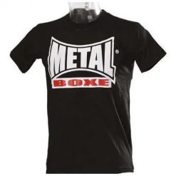 Koszulka z krótkim rękawem Metal Boxe vintage. Czarne bluzki damskie METAL BOXE, s, bez wzorów, bez kołnierzyka, bez ramiączek. Za 152.50 zł.