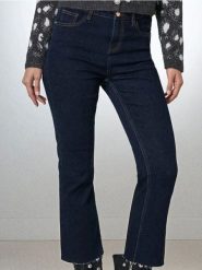 Jeansy kick flare - niebieski. Niebieskie jeansy damskie Sinsay. Za 69.99 zł.