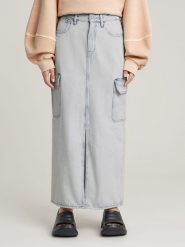 G-Star Spódnica dżinsowa w kolorze błękitnym rozmiar: W30. Niebieskie spódnice damskie G-Star, na co dzień, z aplikacjami, ze skóry, klasyczne, maxi. Za 217.99 zł.