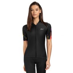 Damska koszulka rowerowa z krótkim rękawem Kolarstwo Siroko M2 Aquarelle. Czarne koszulki damskie SIROKO, m, bez wzorów, z elastanu, bez kołnierzyka, bez ramiączek. W wyprzedaży za 248.75 zł.