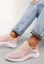 Różowe Siateczkowe Buty Sportowe na Piankowej Podeszwie Linidas. Czerwone obuwie sportowe casual damskie Renee. Za 39.99 zł.