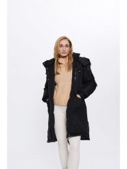 CANADA weather gear Płaszcz zimowy w kolorze czarnym rozmiar: M. Czarne płaszcze damskie CANADA weather gear, na zimę, m, bez wzorów, z puchu, bez kaptura. Za 378.64 zł.