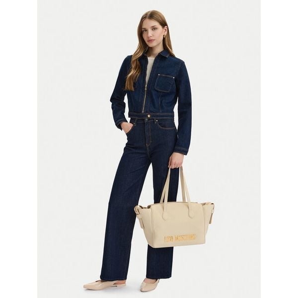 Torebka LOVE MOSCHINO. Brązowe shopper bag Love Moschino, bez wzorów, bez dodatków. Za 649.99 zł.