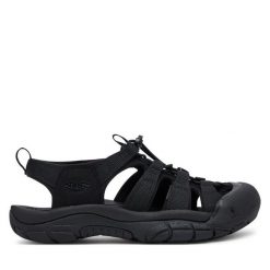 Sandały Keen. Czarne sandały damskie Keen, bez wzorów, bez obcasa, bez zapięcia. Za 379.99 zł.