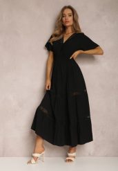 Czarna Sukienka Ilythyrra. Czarne sukienki damskie Renee, bez wzorów, z koronki, boho, bez ramiączek. W wyprzedaży za 83.99 zł.