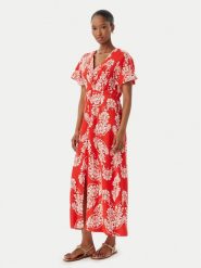 LOLA CASADEMUNT Sukienka letnia LS2616137 Czerwony jasny Regular Fit. Czerwone sukienki damskie LOLA CASADEMUNT, bez wzorów, z wiskozy, bez ramiączek. Za 543.99 zł.