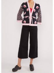 Blutsgeschwister Kardigan "Mingle Mangleartistic" w kolorze jasnoróżowo-czarnym rozmiar: XL. Czarne kardigany damskie Blutsgeschwister, xl, bez wzorów, z bawełny. Za 143.56 zł.