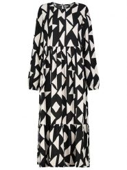 Sublevel Sukienka w kolorze czarno-kremowym rozmiar: XL. Czarne sukienki damskie Sublevel, bez wzorów, z wiskozy, klasyczne, bez ramiączek. Za 109.52 zł.