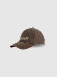4F Czapka z daszkiem strapback damska - brązowa XS/S (56cm). Brązowe czapki z daszkiem damskie 4F, na lato, bez wzorów, z bawełny. Za 69.99 zł.