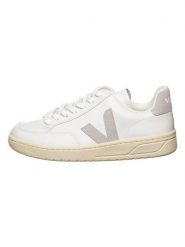 Veja Skórzane sneakersy "V 12" w kolorze biało-szarym rozmiar: 38. Białe obuwie sportowe damskie Veja, bez zapięcia. Za 625.95 zł.