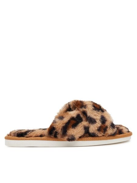 DeeZee Kapcie VT2478 Brązowy. Brązowe kapcie damskie DeeZee, z materiału. Za 49.99 zł.