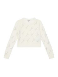 Guess Sweter J5BR28Z0870 Beżowy Regular Fit. Brązowe swetry dziewczęce Guess, z aplikacjami, z syntetyku, bez kołnierzyka, bez ramiączek. Za 139.99 zł.