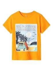 NAME IT T-Shirt Zelo 13239199 Żółty Standard Fit. Żółte t-shirty i koszulki chłopięce Name it, bez wzorów, z bawełny, bez kołnierzyka, bez ramiączek. Za 49.99 zł.