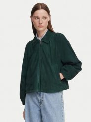 Weekend Max Mara Kurtka skórzana Zuppa 2625446011 Zielony Regular Fit. Zielone kurtki damskie Weekend Max Mara, bez wzorów, ze skóry, bez kaptura. Za 2,739.00 zł.