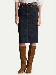 LAUREN RALPH LAUREN Spódnica ołówkowa 200P14644001 Niebieski Regular Fit. Niebieskie spódnice damskie Lauren Ralph Lauren, bez wzorów, z bawełny. Za 689.99 zł.