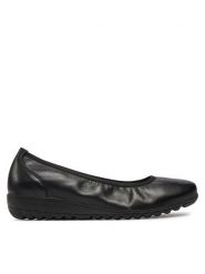 Caprice Baleriny 9-22161-42 Czarny. Czarne balerinki damskie Caprice, bez wzorów, ze skóry. Za 231.99 zł.