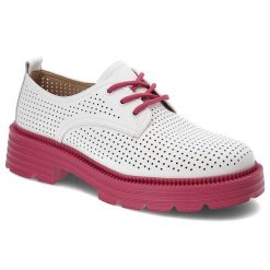 Białe Półbuty Artiker Modne Skórzane Buty Damskie. Białe półbuty damskie Artiker, na wiosnę, bez wzorów, ze skóry, bez obcasa, bez zapięcia. Za 229.00 zł.