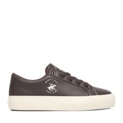 Tenisówki Beverly Hills Polo Club. Brązowe trampki damskie Beverly Hills Polo Club, bez wzorów, bez zapięcia. Za 179.99 zł.