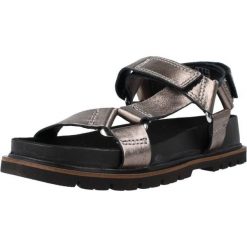 Sandały CLARKS ORIANNA Srebrny. Szare sandały damskie Clarks, bez wzorów, ze skóry, bez obcasa, bez zapięcia. Za 237.99 zł.
