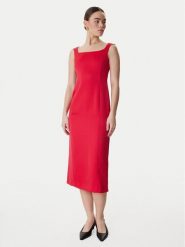 Marella Sukienka koktajlowa Perle 2613221063 Czerwony Slim Fit. Czerwone sukienki damskie Marella, bez wzorów, z syntetyku, wizytowe, bez ramiączek. Za 1,199.00 zł.