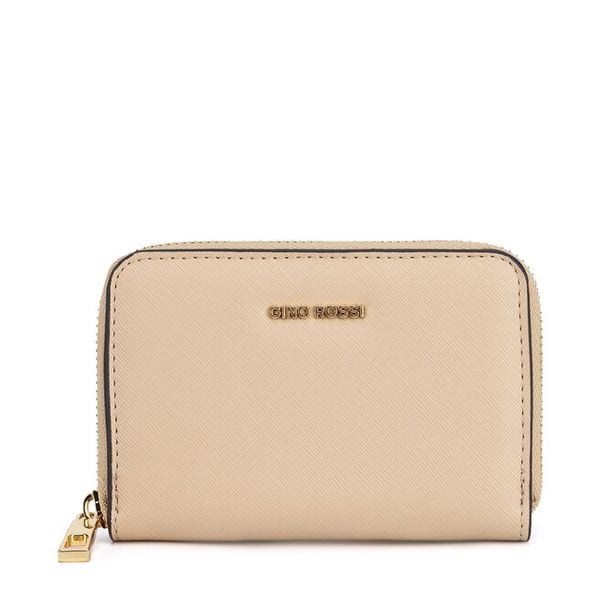 Portfel GINO ROSSI. Brązowe portfele damskie Gino Rossi, bez wzorów. Za 79.99 zł.