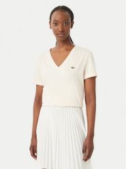 Lacoste T-Shirt TF7300 Różowy jasny Regular Fit. Czerwone t-shirty damskie Lacoste, bez wzorów, z bawełny, bez kołnierzyka. Za 289.99 zł.