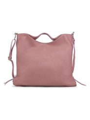 ORE10 Skórzana torebka "Molin" w kolorze szaroróżowym - 39 x 33 x 13 cm rozmiar: onesize. Różowe torebki klasyczne damskie ORE10, z materiału, przez ramię, bez dodatków. Za 347.99 zł.