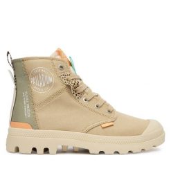 Trapery Palladium. Brązowe trapery damskie Palladium, bez zapięcia. Za 399.99 zł.