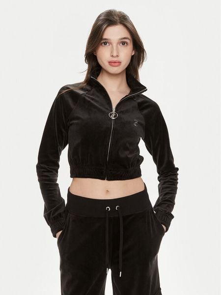 Juicy Couture Bluza Tasha JCWCT24306 Czarny Slim Fit. Czarne bluzy damskie Juicy Couture, l, bez wzorów, z syntetyku, bez kaptura. Za 419.99 zł.