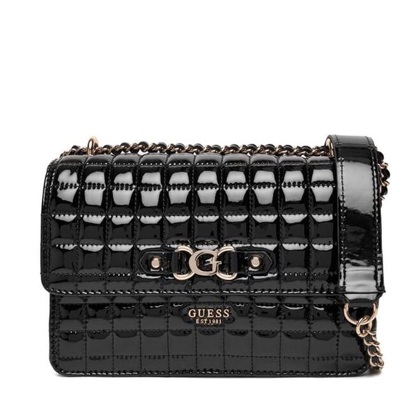 Torebka Guess. Czarne torebki wieczorowe damskie Guess, z aplikacjami, bez dodatków. Za 339.99 zł.