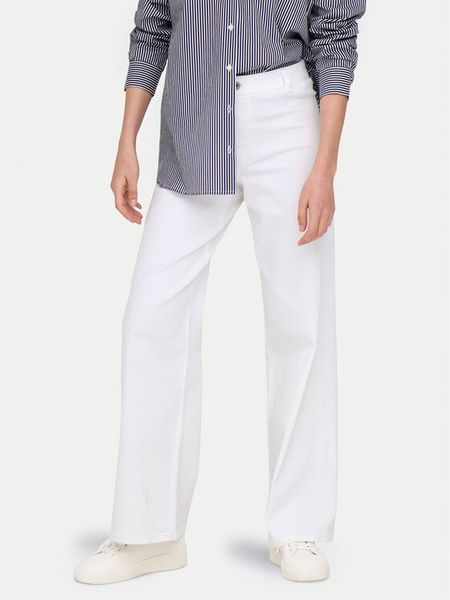 JDY Jeansy Iris 15341269 Biały Wide Leg. Białe jeansy damskie JDY. Za 149.99 zł.