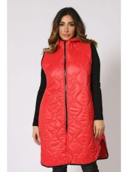 Plus Size Company Kamizelka "Horna" w kolorze czerwonym rozmiar: 50/52. Czerwone kamizelki damskie Plus Size Company, plus size, bez wzorów, bez kaptura. Za 188.85 zł.