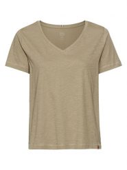 Camel Active Koszulka w kolorze khaki rozmiar: S. Brązowe bluzki damskie Camel Active, s, bez wzorów, z bawełny, bez kołnierzyka, bez ramiączek. Za 65.69 zł.