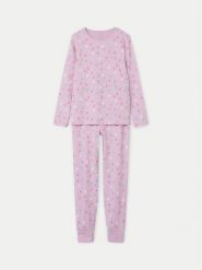 NAME IT Piżama 13227048 Różowy Regular Fit. Czerwone piżamy dziewczęce Name it, bez wzorów, z bawełny, bez ramiączek. Za 99.99 zł.