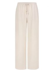 Eight2Nine Spodnie w kolorze kremowym rozmiar: L. Brązowe spodnie materiałowe damskie Eight2Nine, bez wzorów, z materiału. Za 86.99 zł.