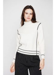 C& Jo Sweter w kolorze białym rozmiar: 40. Białe swetry klasyczne damskie C& Jo, ze splotem, bez kołnierzyka. Za 113.36 zł.