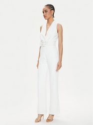 Marciano Guess Kombinezon 4GGK54 8080Z Biały Flare Fit. Białe sukienki damskie Marciano Guess, z aplikacjami, z syntetyku, bez ramiączek. Za 379.99 zł.
