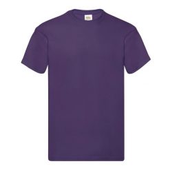 Oryginalna Bawełniana Koszulka Unisex Dla Dorosłych. Fioletowe bluzki damskie Fruit of the Loom, xl, bez wzorów, z bawełny, sportowe, bez kołnierzyka, bez ramiączek. Za 32.99 zł.