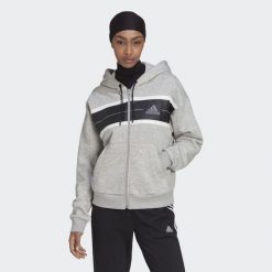 Bluza z kapturem adidas z kolorowymi paskami. Białe bluzy damskie Adidas, s, bez wzorów, z bawełny, z kapturem. Za 307.05 zł.