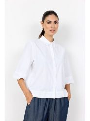 Soyaconcept Bluzka "Netti" w kolorze białym rozmiar: XXL. Białe bluzki damskie Soyaconcept, xxl, bez wzorów, z bawełny, bez kołnierzyka, bez ramiączek. Za 113.90 zł.