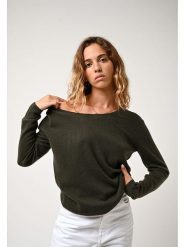 AUTHENTIC CASHMERE Kaszmirowy sweter "Lanfon" w kolorze khaki rozmiar: XL. Brązowe swetry klasyczne damskie AUTHENTIC CASHMERE, xl, z kaszmiru, bez kołnierzyka. Za 391.84 zł.