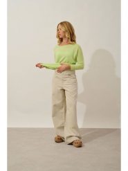 AUTHENTIC CASHMERE Kaszmirowy sweter "Goléon" w kolorze jasnozielonym rozmiar: XXL. Zielone swetry klasyczne damskie AUTHENTIC CASHMERE, xxl, z kaszmiru, bez kołnierzyka. Za 396.88 zł.